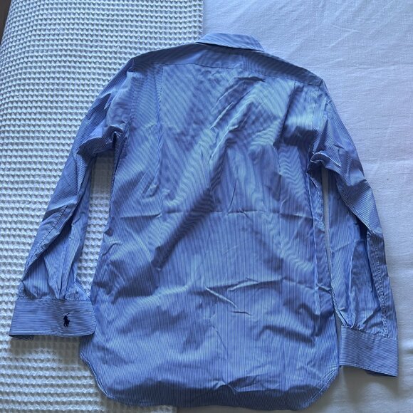 Polo Ralph Lauren Regent Custom Fit Striped Poplin Shirt - Picture 4 of 7